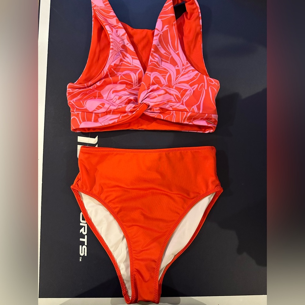 swimsuit orange red color
